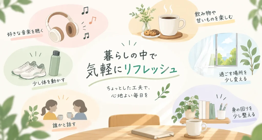 気分転換したいときは何をする?気軽に試せる方法を紹介